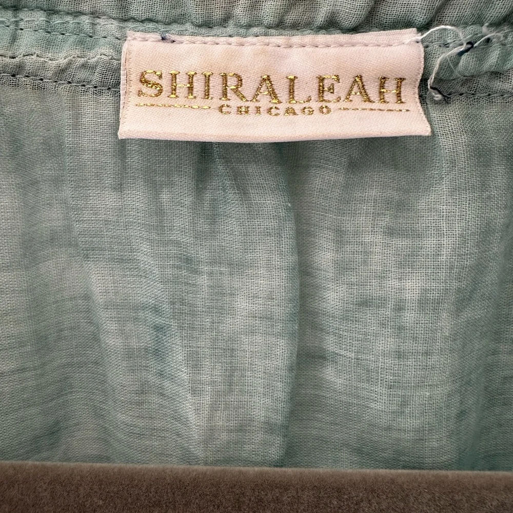 Chic Sheer Teal Kimono with Black Trim - Picture 5 of 6